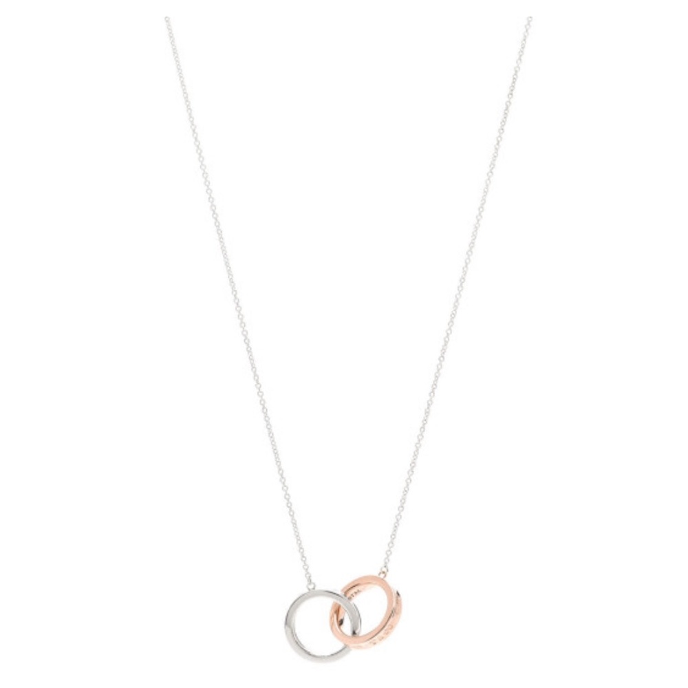 Tiffany & Co. - Rose Gold & Sterling Silver 1837 Interlocking Circles Necklace